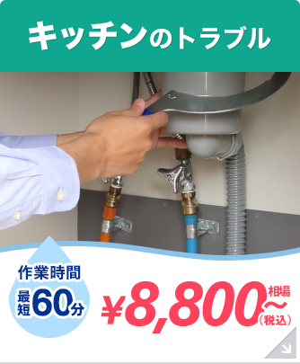 キッチンのトラブル \8,000～