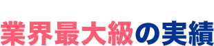 業界最大級の実績